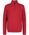 Tommy Hilfiger Toddler And Little Boys Solid 1/4 Zip Sweater In Scooter Red