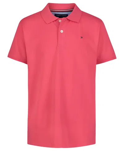 Tommy Hilfiger Kids' Little Boys Stretch Ivy Polo Shirt In Pink Punch