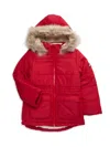 TOMMY HILFIGER LITTLE GIRL'S & GIRL'S FAUX FUR PATCH POCKET ANORAK