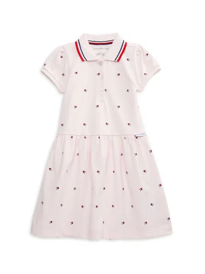 Tommy Hilfiger Babies' Little Girl's Logo Print Dress In Pink