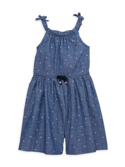 Tommy Hilfiger Babies' Little Girl's Star Print Romper In Blue