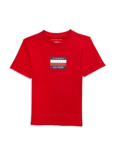 Tommy Hilfiger Little Kid's & Kid's Signature Chest Stripe T-shirt In Red