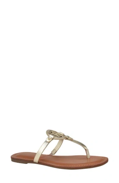 Tommy Hilfiger Litzy Flip Flop In Gold
