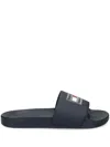 Tommy Hilfiger Logo-appliqué Flip-flops In 蓝色