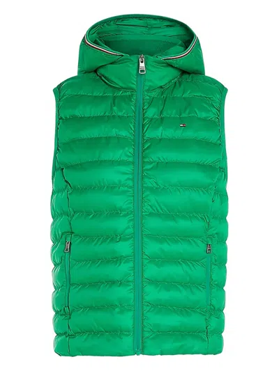 Tommy Hilfiger Logo-appliqué Gilet In Green