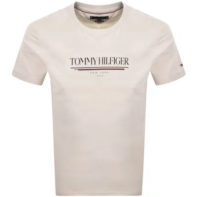 Tommy Hilfiger Logo Brand Love T Shirt Off White