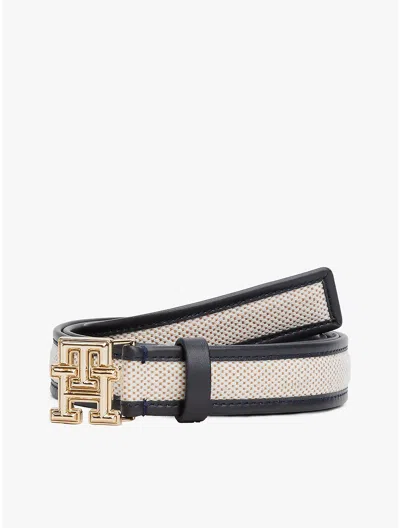 Tommy Hilfiger Logo Buckle Contrast In Space Blue