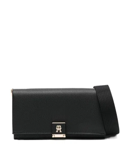 Tommy Hilfiger Logo Clasp Crossover Bag In Brown