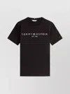 Tommy Hilfiger Logo Crew Neck T-shirt In Black