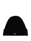 Tommy Hilfiger Logo-detail Cashmere Beanie In Black