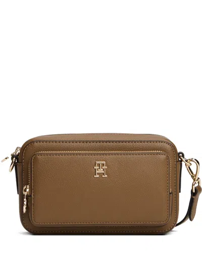 Tommy Hilfiger Monogram Logo Crossbody Bag In Brown