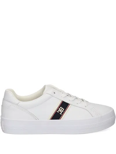 Tommy Hilfiger Logo-detail Sneakers In White