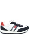 Tommy Hilfiger Sneakers Running In Camoscio Con Logo In White
