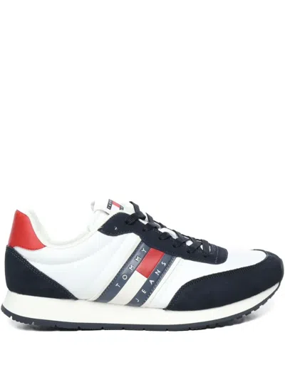 Tommy Hilfiger Logo-detail Suede Trainers In White