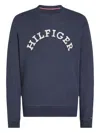 Tommy Hilfiger Logo-detail Sweatshirt In Blue