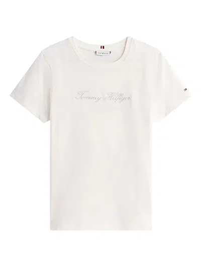 Tommy Hilfiger Logo-detail T-shirt In Yellow
