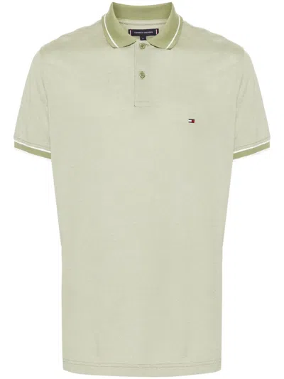 Tommy Hilfiger Logo-embroidered Cotton Polo Shirt In Green