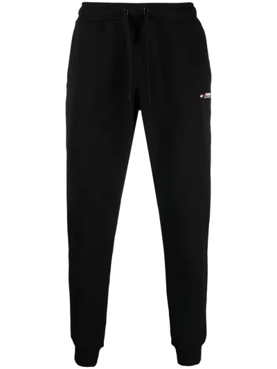 Tommy Hilfiger Logo-embroidered Cotton Track Pants In Black