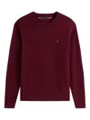 Tommy Hilfiger Dark Burgundy Long-sleeved Shirt With Logo In Red