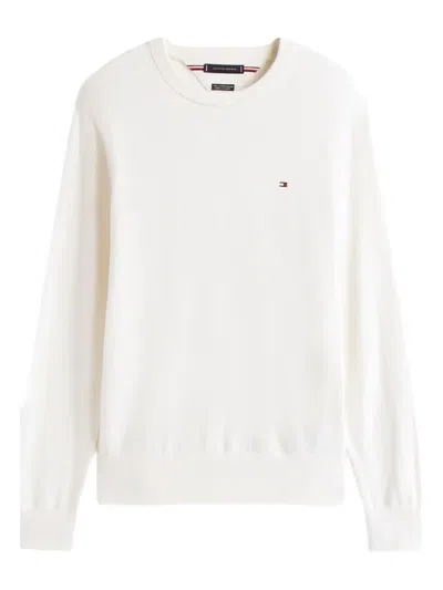 TOMMY HILFIGER LOGO-EMBROIDERED CREW-NECK SWEATER