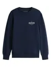 Tommy Hilfiger Logo-embroidered Crew-neck Sweatshirt In Blue