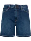 Tommy Hilfiger Logo-embroidered Denim Shorts In Blue