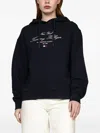 Tommy Hilfiger Long-sleeved Hooded Sweatshirt In Blue