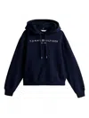 Tommy Hilfiger Modern Regular Corp Logo Womens Hoodie In Blue