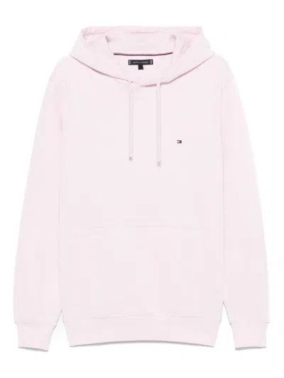 Tommy Hilfiger Logo-embroidered Hoodie In Pink