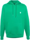 Tommy Hilfiger Logo-embroidered Knitted Hoodie In Green