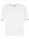 Tommy Hilfiger Textured Crop Top With Subtle Stripe Detail In White