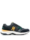 Tommy Hilfiger Logo-embroidered Lace-up Sneakers In Blue