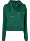 Tommy Hilfiger Logo-embroidered Long-sleeve Hoodie In 绿色