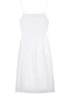 Tommy Hilfiger Logo-embroidered Midi Dress In White