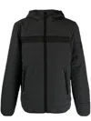 Tommy Hilfiger Logo-embroidered Padded Hooded Jacket In Schwarz