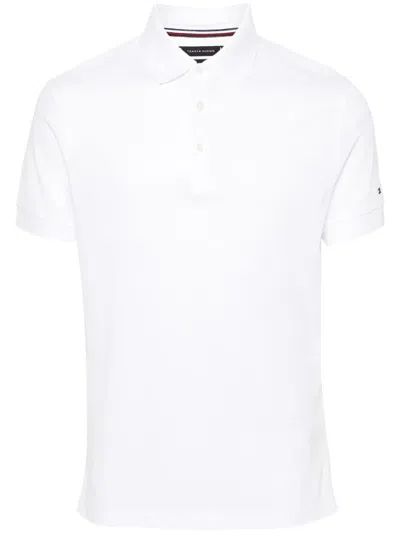 Tommy Hilfiger Logo-embroidered Piqué Polo Shirt In White