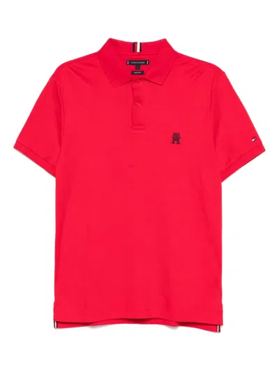 Tommy Hilfiger Logo-embroidered Polo Shirt In Red