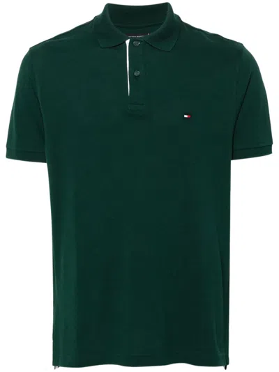 Tommy Hilfiger Logo-embroidered Polo Shirt In Green