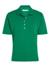 Tommy Hilfiger Plus Size Short-sleeve Polo Shirt In Grün