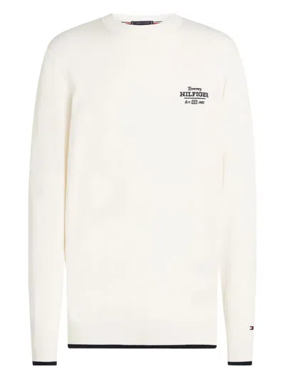 TOMMY HILFIGER LOGO-EMBROIDERED SWEATER
