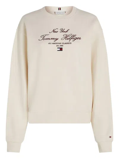 TOMMY HILFIGER LOGO-EMBROIDERED SWEATSHIRT