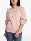 Tommy Hilfiger Logo-embroidered Sweatshirt In Pink