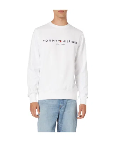 Tommy Hilfiger Logo-embroidered Sweatshirt In White