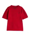Shop Tommy Hilfiger Logo-embroidered T-shirt In Red