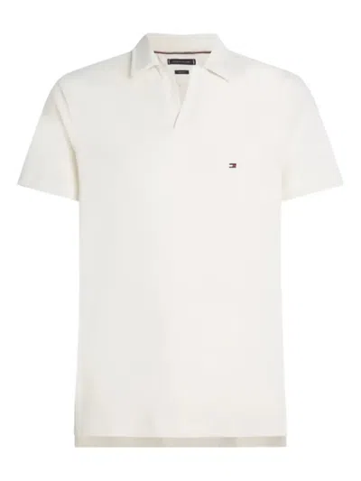 Tommy Hilfiger Logo-embroidered T-shirt In White