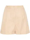Tommy Hilfiger Logo-embroidered Textured Shorts In Neutrals