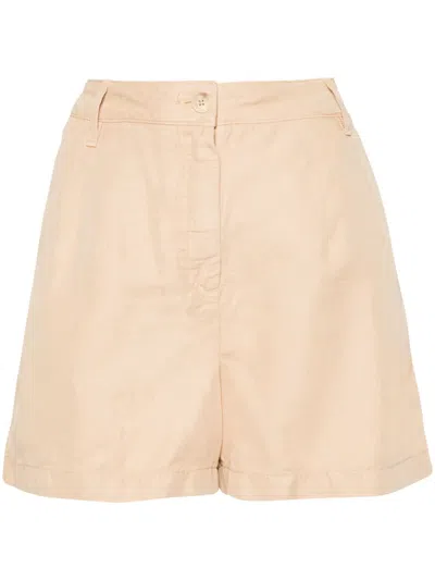 Tommy Hilfiger Logo-embroidered Textured Shorts In Neutrals