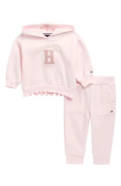 Tommy Hilfiger Babies'  Logo Fleece Hoodie & Joggers Set In Pink