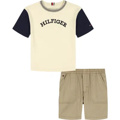 Tommy Hilfiger Kids'  Logo Graphic T-shirt & Cargo Shorts Set In Multi