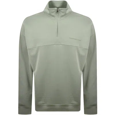 Tommy Hilfiger Logo Half Zip Sweatshirt Green